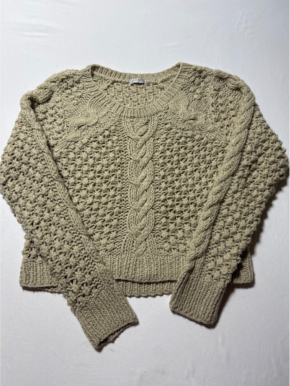 Buffalo David Bitton Chunky Knit Beige Sweater